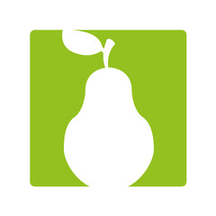 pear fresh fruit icon vector illustration design