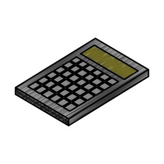 calculator math isometric icon vector illustration design