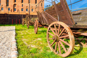 Old wooden cart.