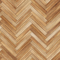 Seamless wood parquet texture (herringbone light brown)