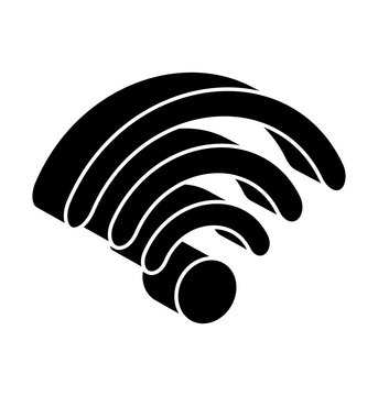 wifi signal isometric icon vector illustration design