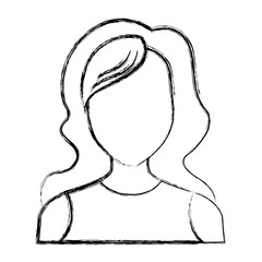 young woman pop art character vector illustration design