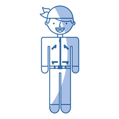 man motorcyclist avatar character vector illustration design