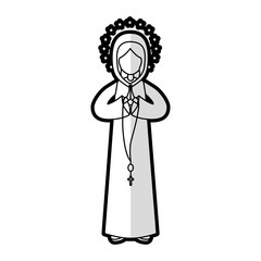 Holy virgin mary icon vector illustration design