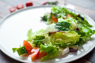 Delicious food, which is useful rustic wooden background