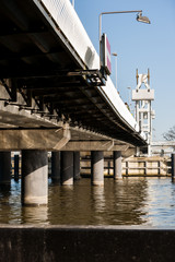 bridge crossing the river IJssel