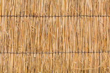 detail of Japanese thatched roof texture background © FimCraft