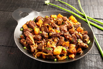 Authentic Indian cuisine-Mutton roast 