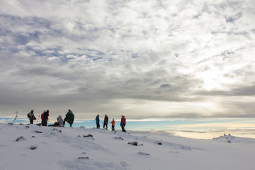 Track on Kilimanjaro to highest peak on the Machame Route Whiskey. 5 day