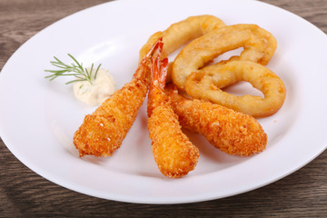 Squid and Shrimp Tempura