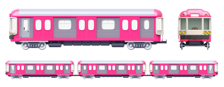 subway train pink side