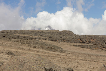 Downhill from the summit of Kilimanjaro