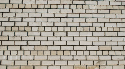 White brick wall. Background of a white wall.