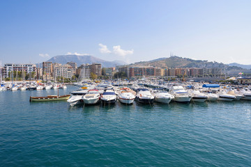 Fototapeta na wymiar View of Salerno marina