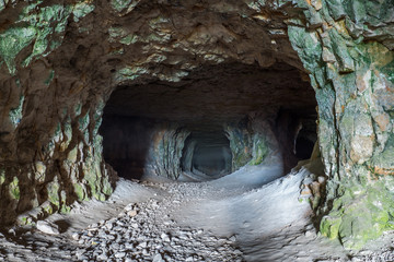 The entrance to the tunnel