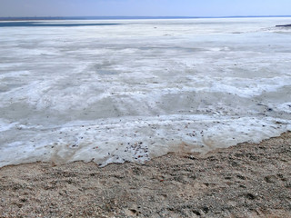 Spring ice on the sea
