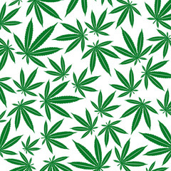 Naklejka na ściany i meble Cannabis, marijuana background. Vector