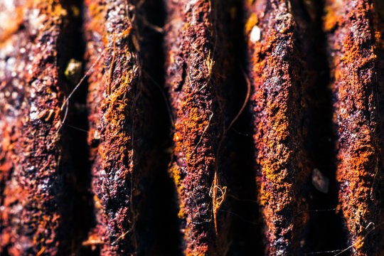 old grungy texture iron rust srew tread