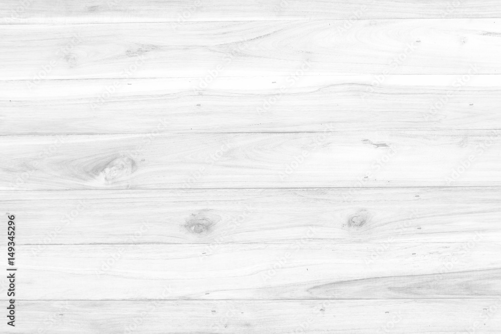 Wall mural abstract grain texture of white wood panel pattern, horizontal wooden board with striped surface, ba