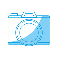 photographic camera icon over white background. vector illustration