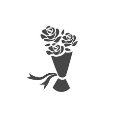 Rose bouquet icon - Illustration