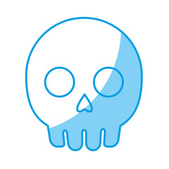 skull icon over white background. vector illustration