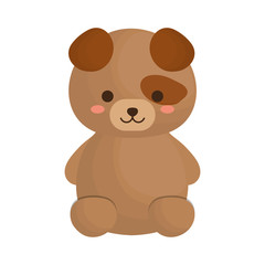 kawaii dog animal icon over white background. vector illustration