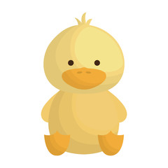 kawaii chicken animal icon over white background. vector illustration