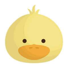 kawaii chicken animal icon over white background. vector illustration