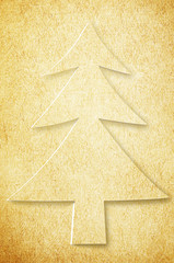 postcard with christmas tree