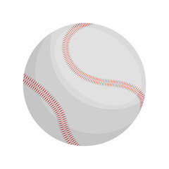 baseball ball icon over white background. sports equipment concept. vector illustration