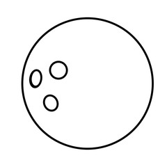 bowling ball icon over white background. sports equipment concept. vector illustration