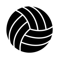 volleyball ball icon over white background. sports equipment concept. vector illustration