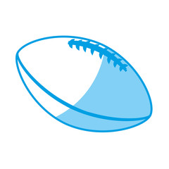 american football ball icon over white background. sports equipment concept. vector illustration