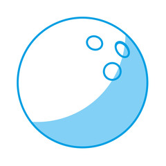 bowling ball icon over white background. sports equipment concept. vector illustration
