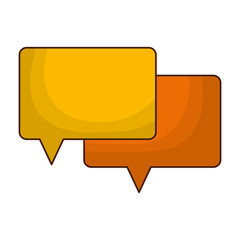 speech bubble icon over white background. vector illustration