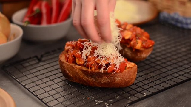 Devils toast with chicken