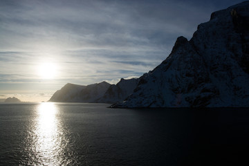 Sonnenuntergang bei A, Norwegen