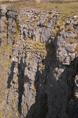 Oxnop Scar, a limestone scar in Swaledale in the Yorkshire Dales National Park, England