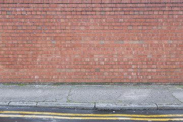 Brickwall texture with ground