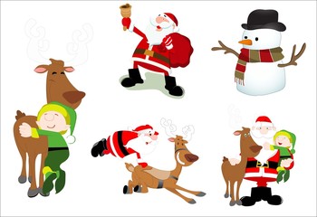 Collage of santa claus