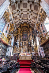 Fototapeta na wymiar Nave of Se Cathedral in Porto city in Portugal