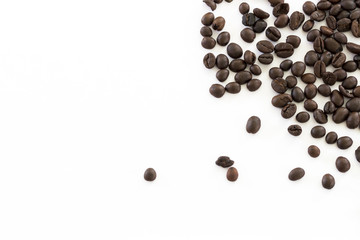 Image isolate coffee beans for use as a background.