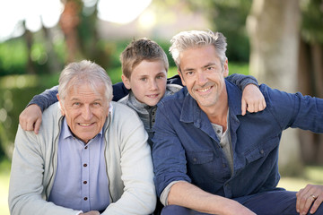 Portrait of three men generation