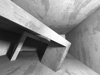 Concrete architecture background. Abstract empty dark room