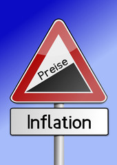 Obraz premium Anstieg Inflation