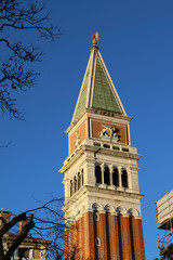 Fototapeta na wymiar Campanile di San Marco, Venice landmark, Italy