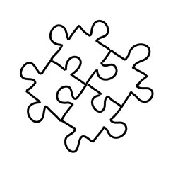 Obraz premium Hand Drawn Puzzle Piece