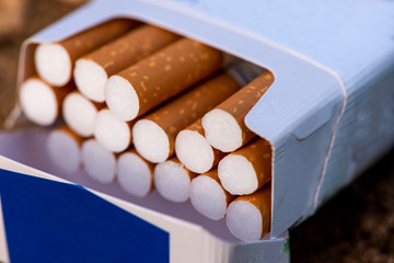 a pack of cigarettes close up