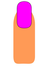 Symbol Bunter Fingernagel